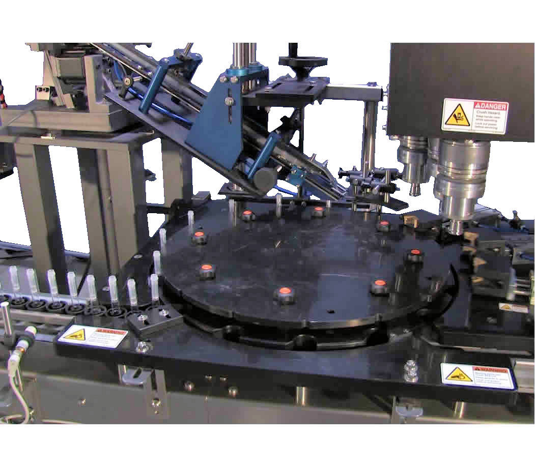 Automatic Chuck Capping Machine - Multiple Heads and Starwheel Indexing